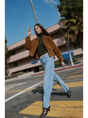 ZARA 100% LEATHER BOMBER JACKET